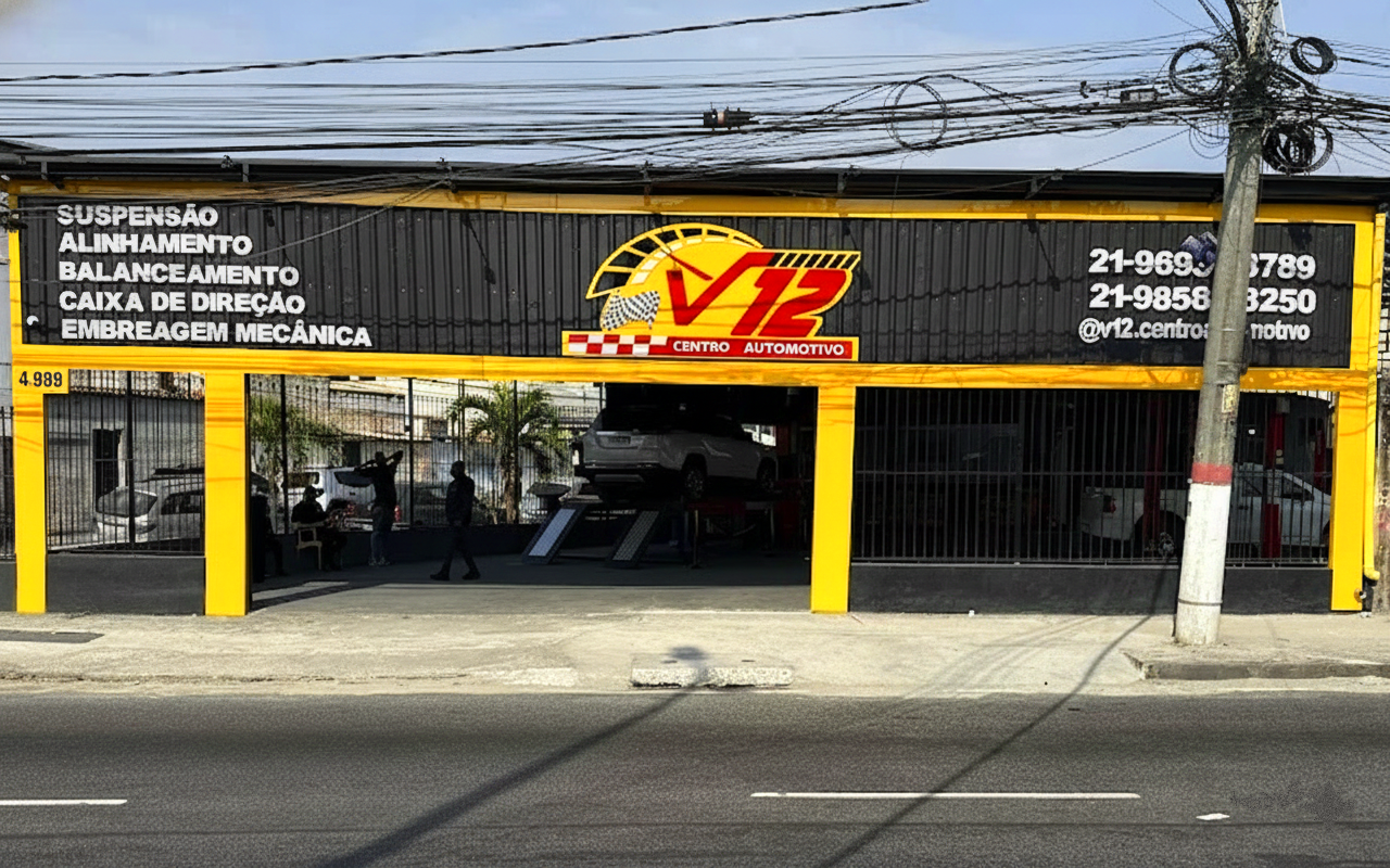 Fachada da V12 Centro Automotivo